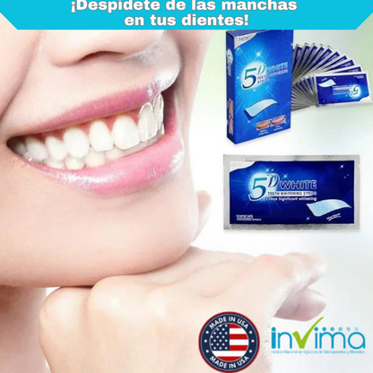 TIRAS 5D DE BLANQUEAMIENTO DENTAL