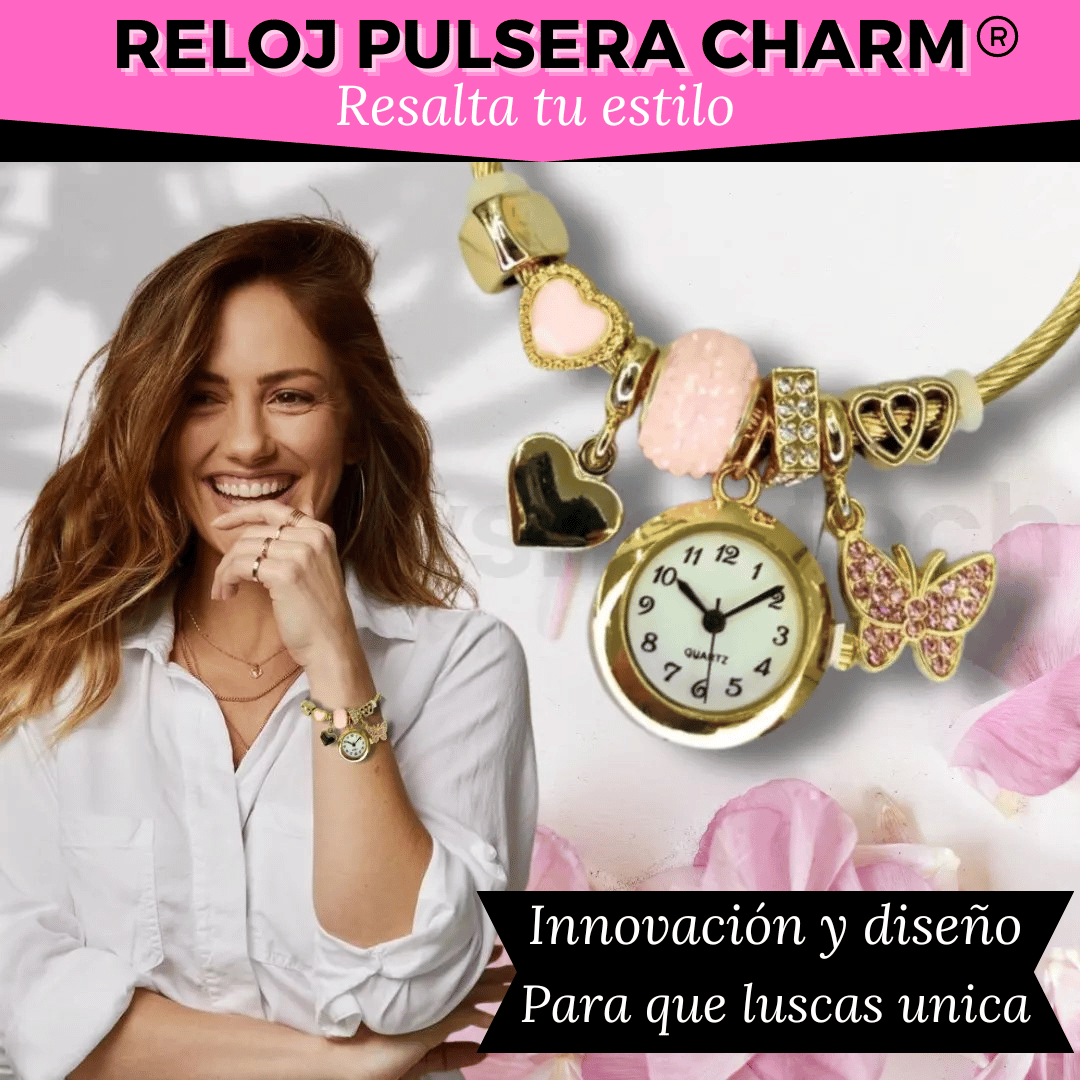 COMBO PULSERA RELOJ CHARMS + RELOJ DIGITAL GRATIS
