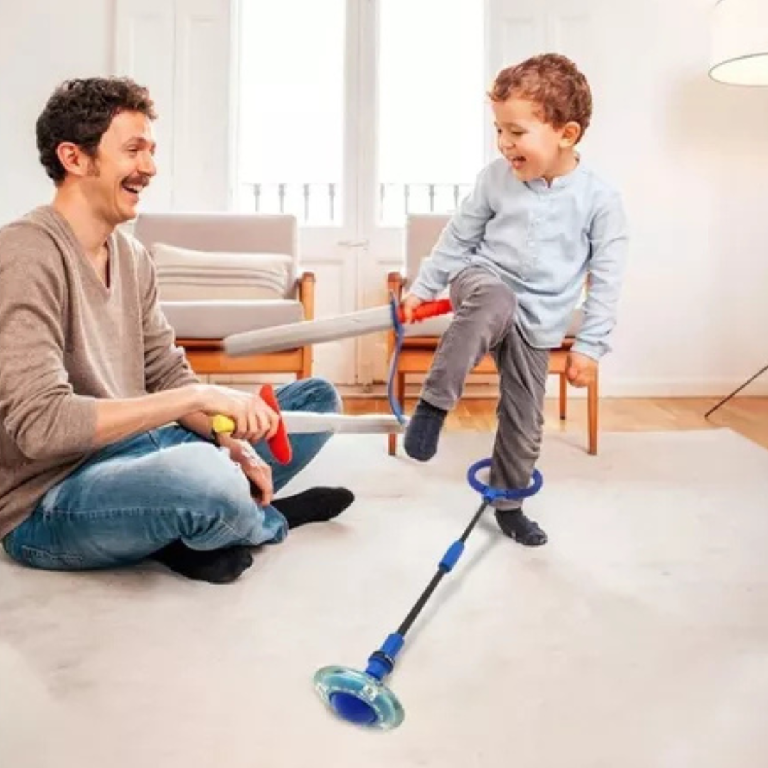 JUGUETE SALTADOR CON LUCES LED BABY DOM