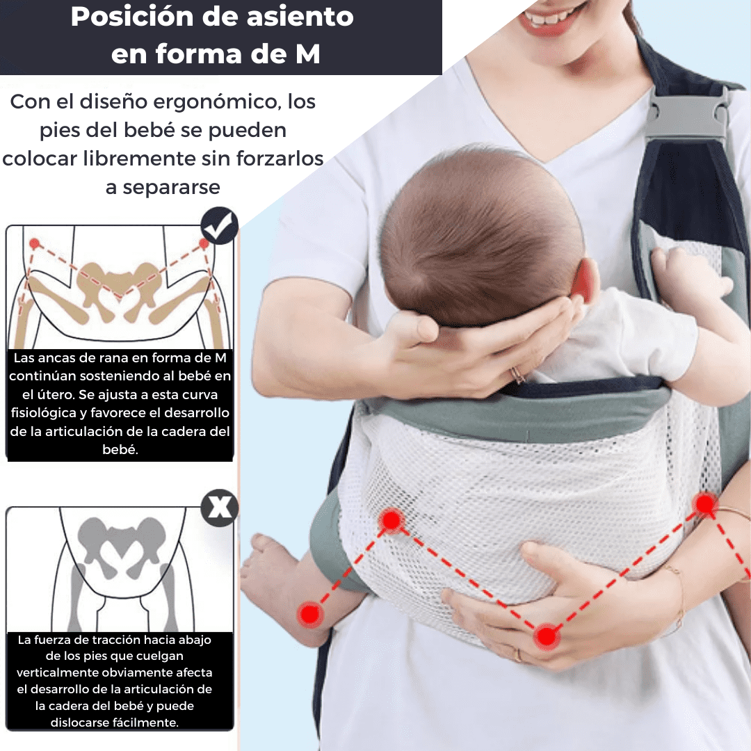 Portabebés ajustable Gris