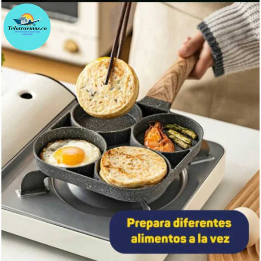 SARTÉN ANTIADHERENTE 4 COMPARTIMENTOS MU