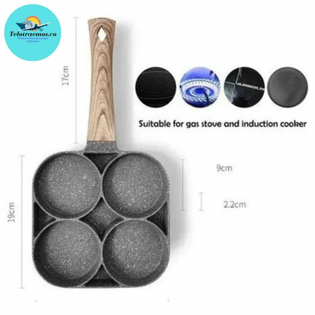 SARTÉN ANTIADHERENTE 4 COMPARTIMENTOS MU